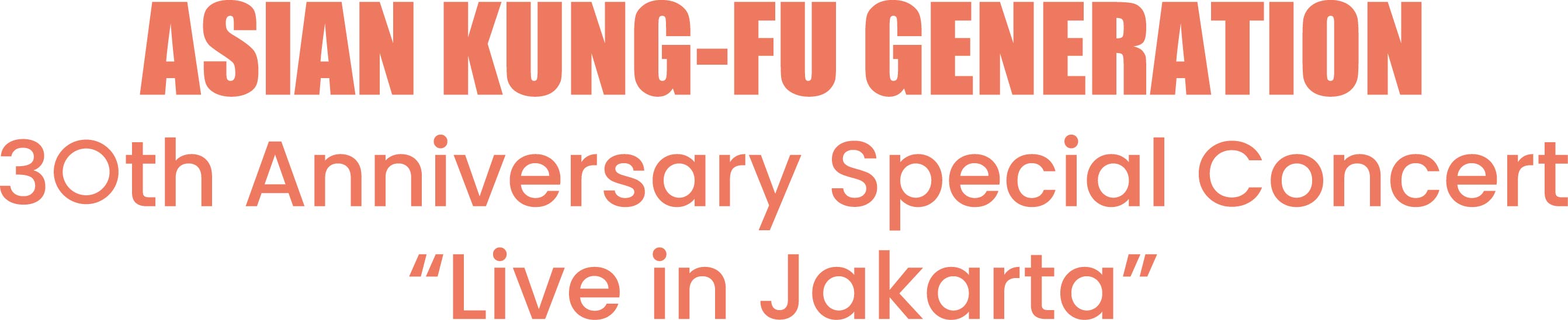 ASIAN KUNG-FU GENERATION 30th Anniversary Special Concert Live in Jakarta